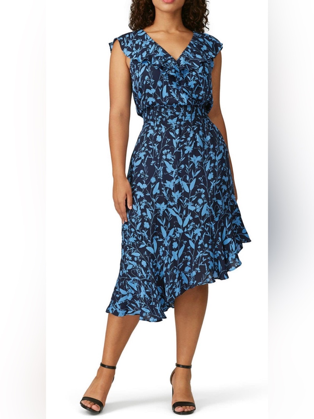 Parker Brynlee blue silk dress